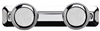 Patere 2 tete ronde chrome