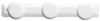 Patere 3 tete ronde blanc