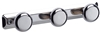 Patere 3 tete ronde chrome