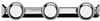 Patere 3 tete ronde chrome