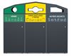 Poubelle caréné trirok 3x240L