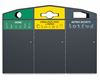 Poubelle caréné trirok 3x340L