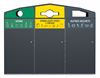 Poubelle caréné trirok 3x120L