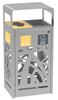 53608 - Poubelle de tri sélectif calibrée Cybel Extrême 2x60L inox qualité marine