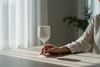 Verre à pied reutilisable blanc 30cl