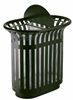54524 - Poubelle tri sélectif extérieur Tulipe avec totem 2x60L vert olive