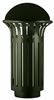 54524 - Poubelle tri sélectif extérieur Tulipe avec totem 2x60L vert olive