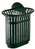 54525 - Poubelle tri sélectif extérieur Tulipe avec totem 2x60L vert mousse