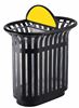 54526 - Poubelle tri sélectif extérieur Tulipe avec totem 2x60L gris manganèse
