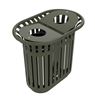 54560 - Poubelle tri sélectif extérieur Tulipe 2x40L vert olive