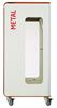 Poubelle de tri sélectif vigipirate à roulettes 90L métal cubatri blanc
