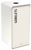 Poubelle de tri sélectif 75L gobelets cubatri blanc