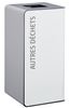 Poubelle de tri selectif 40L autres dechets blanc
