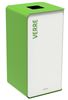 Poubelle de tri selectif 40L verre cubatri blanc