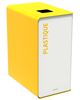 Poubelle de tri selectif 65L plastique blanc 