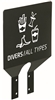 Plaque de tri dechets divers gris 
