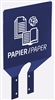 Plaque de tri papier bleu