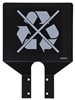 Plaque de tri produit non recyclable gris