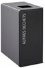 Poubelle de tri selectif 65L gris Cubatri
