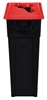 Poubelle de tri selectif 65L rouge