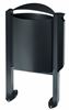 Poubelle cendrier pied exterieure 40 L Rossignol anthracite mat