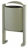 Poubelle sur pied exterieure 40 L Rossignol gris ciment