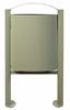 Poubelle sur pied exterieure 40 L Rossignol gris ciment