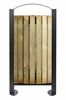 Poubelle bois exterieure Rossignol 60L gris manganese