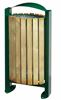 Poubelle bois exterieure Rossignol 60L vert mousse