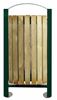 Poubelle bois exterieure Rossignol 60L vert mousse
