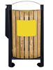 Poubelle extérieur bois tri cendrier 2 flux