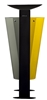 Poubelle de tri rossignol 2 flux gris et jaune
