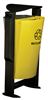 Poubelle de tri cendrier rossignol 2 flux gris et jaune