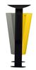 Poubelle de tri cendrier rossignol 2 flux gris et jaune