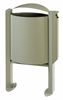 Poubelle cendrier pied exterieure 40 L Rossignol gris ciment