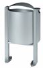 Poubelle cendrier pied exterieure 40 L Rossignol gris metal