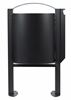 Poubelle cendrier pied exterieure 40 L Rossignol gris manganese