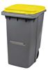 Conteneur poubelle 2 roues 340L jaune barre ventrale Rossignol