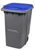 Conteneur poubelle 2 roues 340L bleu barre ventrale Rossignol