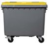 Conteneur poubelle 4 roues 660L jaune Rossignol