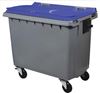 Conteneur poubelle 4 roues 660L bleu Rossignol