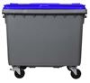 Conteneur poubelle 4 roues 660L bleu Rossignol