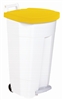 Poubelle tri cuisine 90 L couvercle jaune
