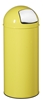 Poubelle dome 45L Rossignol jaune avec trappe