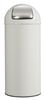 Poubelle Rossignol trappe couvercle basculant blanche