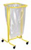 Support sac poubelle 110 litres sur roulettes jaune
