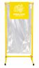 Support sac poubelle 110 litres sur pieds jaune 