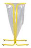 Support sac poubelle 110 litres sur pieds jaune 