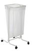 Support sac poubelle 110 litres sur roulettes blanc
