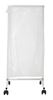 Support sac poubelle 110 litres sur roulettes blanc